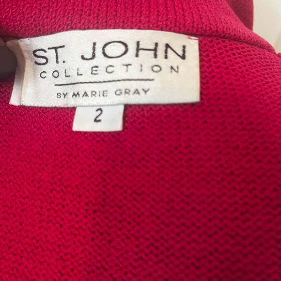 St. John Collection Two Piece Knit Suit Pink - Picture 2 of 2